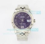 EW Factory Rolex Datejust Lady 31 Purple Dial Watch Stainless Steel Jubilee Band
